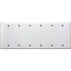 Stamped Steel Smooth White 6 Gang Blank Switch Plate