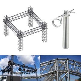 KVMORZE 24 Sets Galvanized Iron Conical Coupler Pins with R Clip, Stage Light Truss Accessories Lighting Trusses Replace Parts, Cotter Pins Assortment Kit Heavy Duty Hitch Pins, 2.7 in (24, Medium)