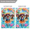 BlissYard Hello Summer Garden Flags Beach Dachshund Garden Flag for