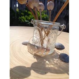 Moon and stars – crystal brushed decorative earrings, side earrings with mini crystals