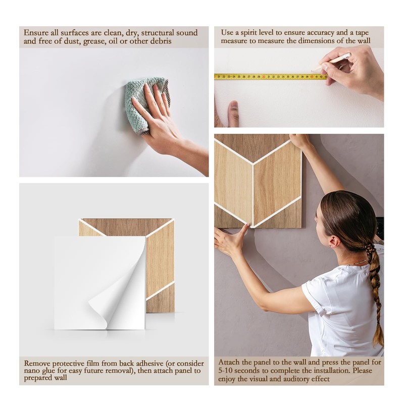 12Pack Acoustic Panels, Self-Adhesive Sound Proof Panels for Walls, Decorative