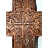 Skeeter's Row Handcrafted Wooden Cross with Intricate Carvings – Rustic