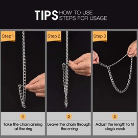 PETTOM Dog Chain Collars Strong Iron Metal Dog Choker Silver Plating No Pull Pet Collar Chain for Small Dogs Training Walking - XXS: Diameter 2mm Length 35cm