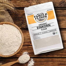 Organic Einkorn Flour - 100% All Natural Ingredients - Size: 1 Pound