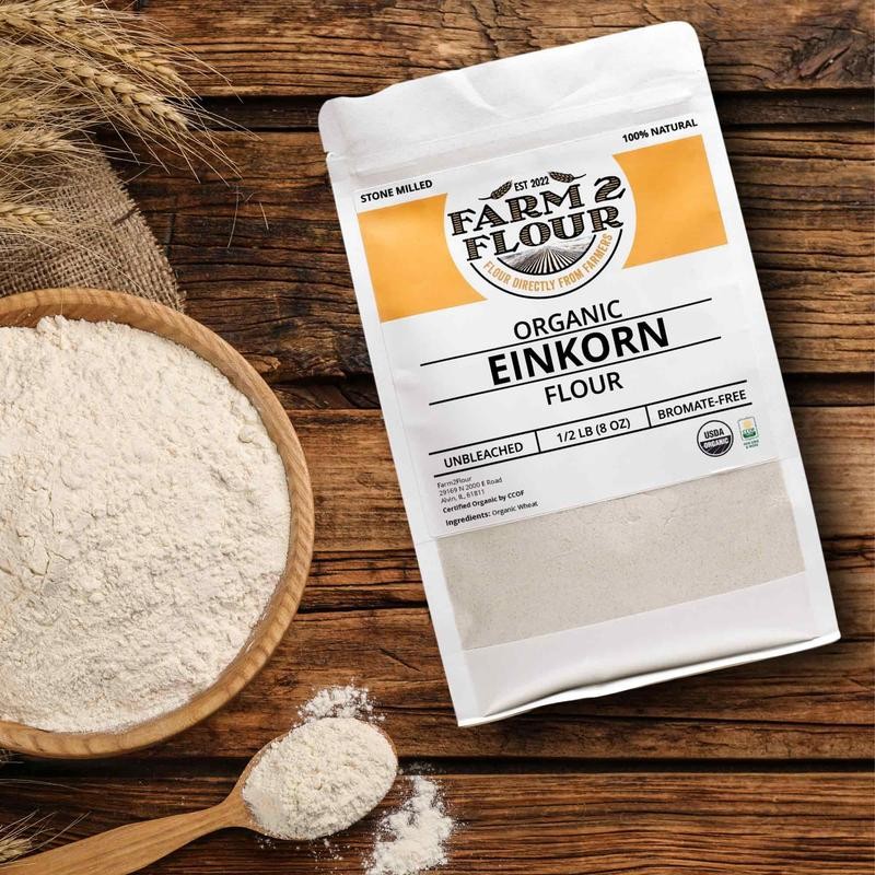 Organic Einkorn Flour - 100% All Natural Ingredients - Size:
