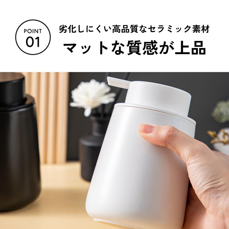 DIZLAS Soap Dispenser, Foam, Hand Soap Bottle, Refill, Kitchen, Washroom,