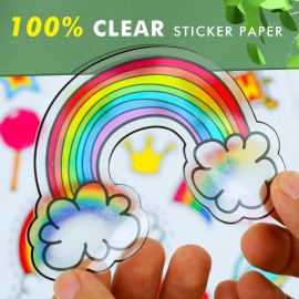 Koala Paper KIT Koala Transparent Sticker Paper for Inkjet + Self-Adhesive Laminating Sheets - 100% Transparent Clear Sticker Paper, 18 Sheets