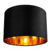 Contemporary and Chic Black Cotton 12" Table or Pendant Circular
