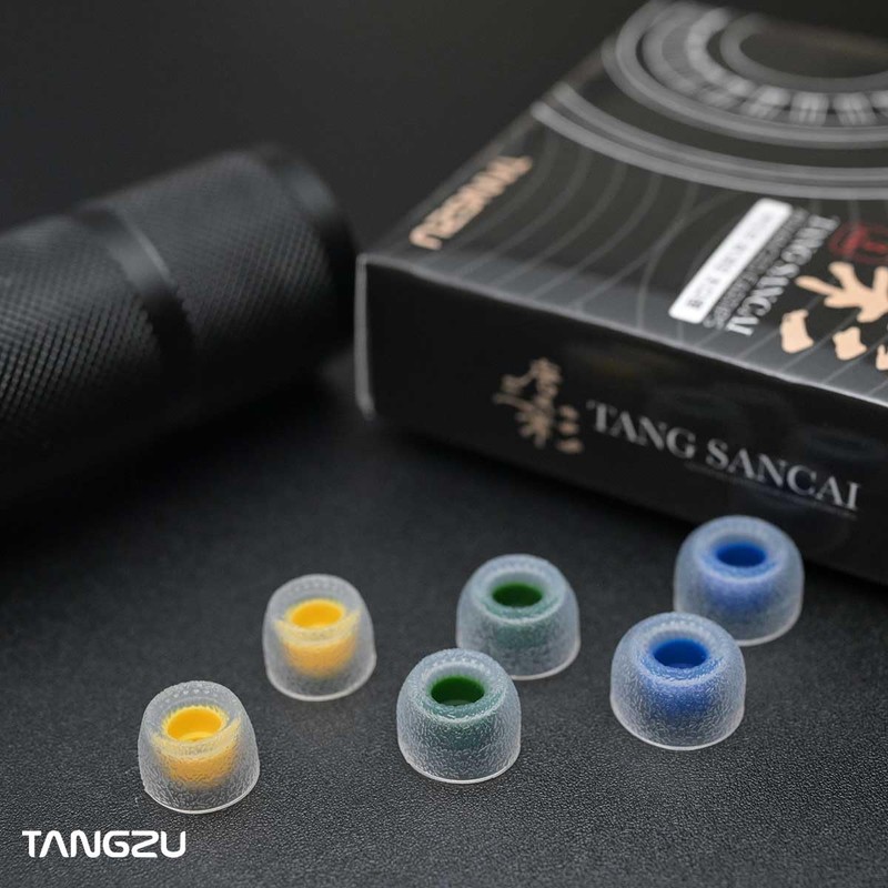 TANGZU Tang Sancai Wide Bore Eartips, Silicone in-Ear Monitor Ear