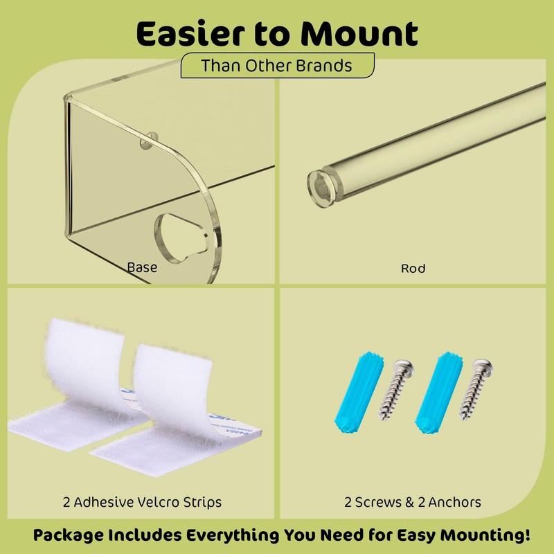 Srenta Clear Acrylic Paper Towel Holder Wall Mount Paper Towel