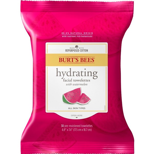 Burt's Bees Hydrating Facial Towelettes 30 - Watermelon