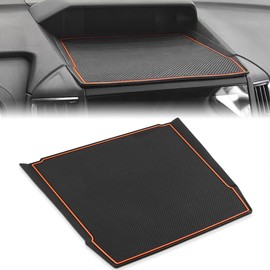 Auovo Dashboard Mat Compatible with Subaru Crosstrek Accessories 2018-2023 Forester 2019-2024 XV Impreza 2018-2023 Car Interior Silicone Dash Pad Liner Tray (Orange Trim)