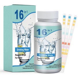 Pack of 50 16 in 1 Drinking Water Test Strips, Drinking Water PH Test Strips, Drinking Water Hardness Test, Water Test Strips for Drinking Water, Quick Test, Reliable and Fast Results