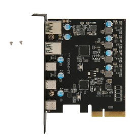 PCIe to Type C Expansion Card High Speed USB3.2 20Gbps Driver Free PCI Express Host Card for Desktop Computer
