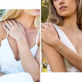 Dainty Silver Bracelet V Bracelet Sterling Silver Initial Bracelet Stacked Bracelets