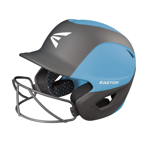 EASTON GHOST Softball Batting Helmet, Two-Tone Matt Carolina Blue/Charcoal, Large/XLarge