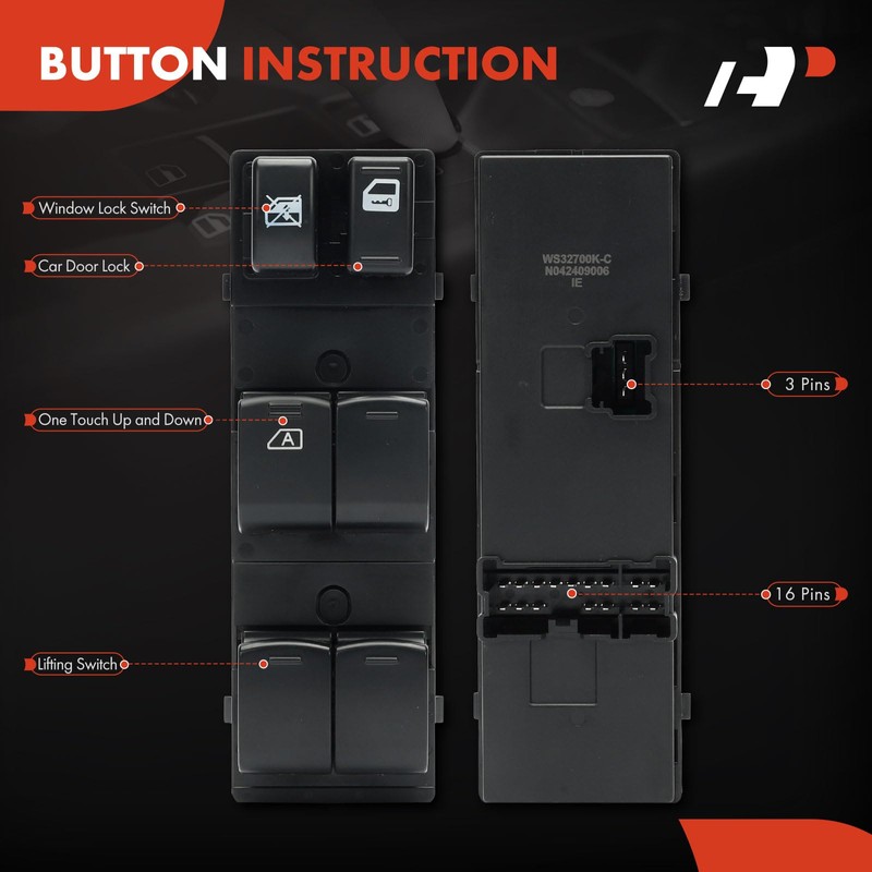 A-Premium Master Power Window Switch Compatible with Nissan Cube 2009-2014,