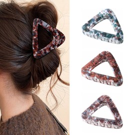 Hair Clips for Women 3 Pcs Hollow Triangle Hair Claw Clips for Thick/Thin Hair Accessories, No Damage, Strong Hold Claw Clips Cute Hair Clips for Women and Girls