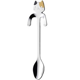 Takakuwa Metal Coffee Spoon CAT Stainless Steel Calico Cat 405084