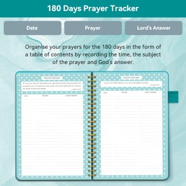 Regolden-Book Prayer Journal Notebook for Men & Women Prayer Notes Daily Devotional Prayers Journal Inspirational Christian Bible Journal Gifts for Chiristian Pen Loop 160 Pages(6x8.25)