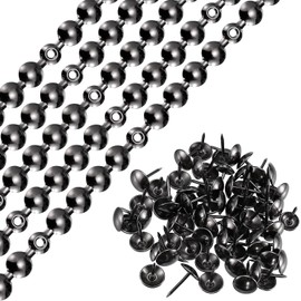 5 Meters 9.5mm Upholstery Tacks Strips, Decorative Nail Strips Sofa Trims Tapes,Indoor Garden Chair Tacks, with 100 Loosing Tacks (Electroplating Gray)