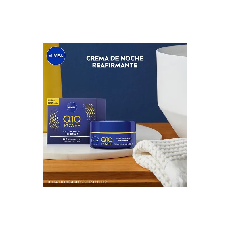 Nivea Q10 Power Crema Facial de Noche, Todo Tipo de