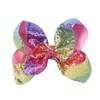 AMYDECOR 8 Inch Rainbow Sparkly Glitter Sequin Hair Bows for