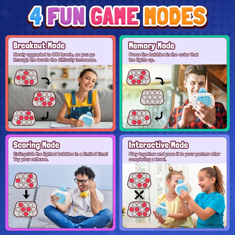 Fast Push Game Pop Toy - Electronic Quick Push Bubble