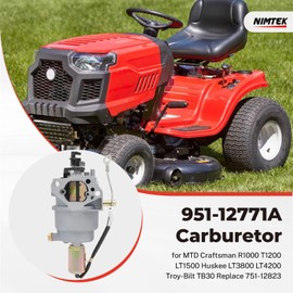 NIMTEK 951-12771A Carburetor with Air Filter for MTD Craftsman R1000 T1200 T1000 LT1500 Huskee LT3800 LT4200 Troy-Bilt TB30 TB30R TB42 Yard-Man Lawn Tractor Replace 751-12771 751-12823