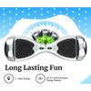 Hoverboard with Speaker – 6.2mph Top Speed, Chrome Finish, for