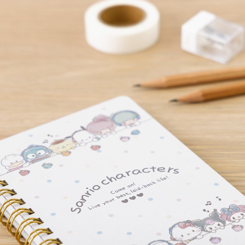Yamano Shigyo 412371 Sanrio Characters Ring Notebook, A6