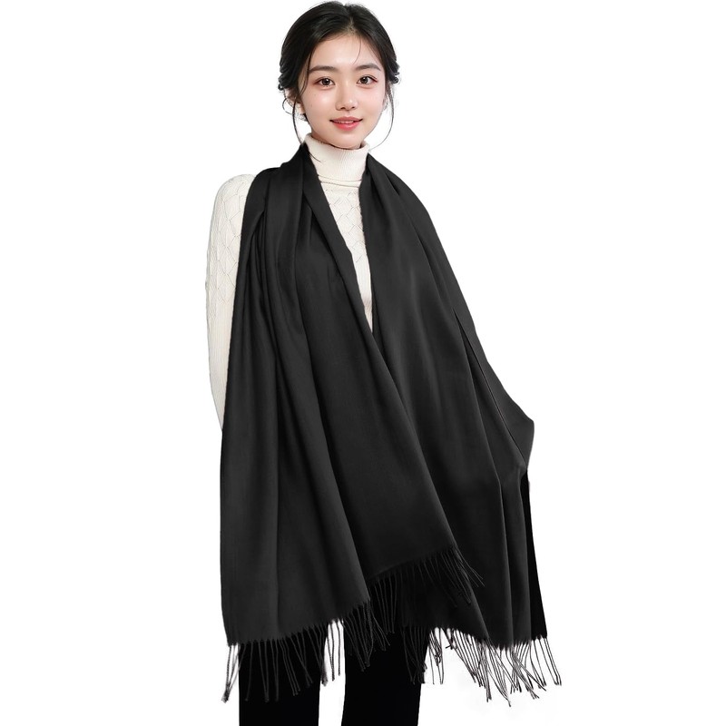 RIIQIICHY Scarf, Women's Scarf, Large Scarf, Weddings, Cashmere Touch, Solid,