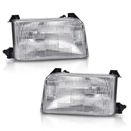PIT66 Halogen Headlights Assembly Front Headlamp Left&Right Pair W/o Bulbs Compatible with Ford Bronco F150 F250 F53 F59 1992-1996 /Fit Ford F Super Duty 1992-1997 & Ford F250 HD 1997