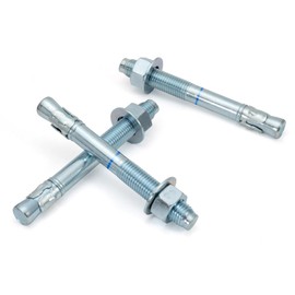 HROMIGRY 1" x 9" Concrete Anchors (10 Pack) 1 inch Wedge Anchors Bolts Zinc Plated