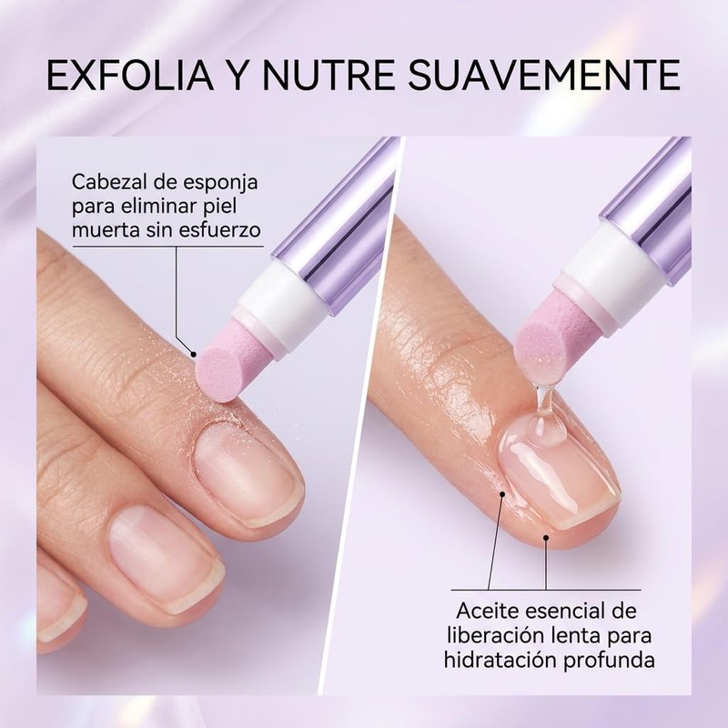 2 Piezas Pluma de Aceite de Cutícula 3 en 1
