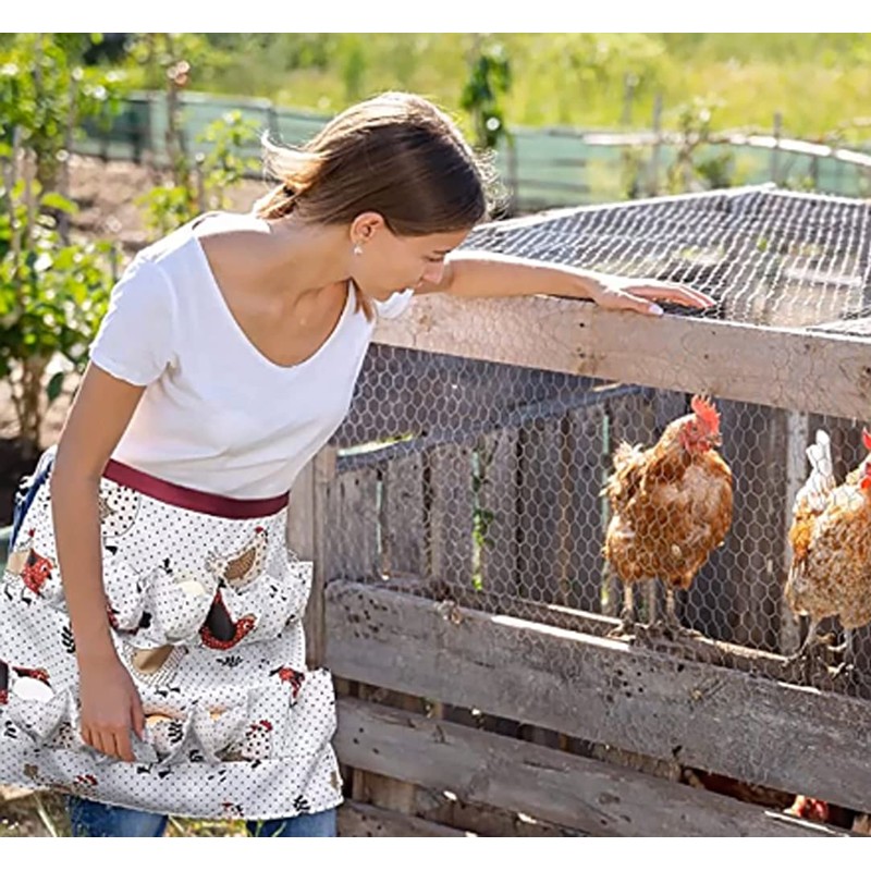 LIMEOW An egg apron, canvas apron, egg apron, collecting chicken