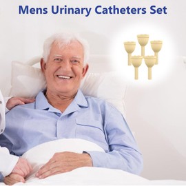 VEEVIIY External Male catheters for Men, Urine Collection 26 pcs Soft Latex Sets, 1 pcs 750 ml Leg Bag, 1 pcs1000 ml Leg Bag, 1 pcs 1500 ml Urine Bag, 1 pcs 2000 ml Urine Bag with 4 pcsTapes (25MM)