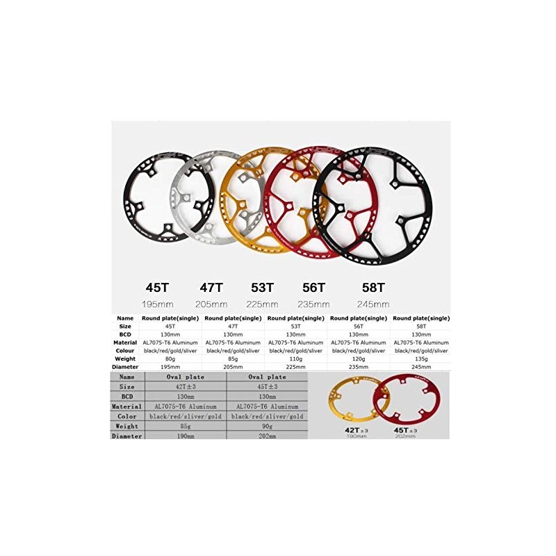 Litepro BCD130 Round Plate Single Disc Gear Folding BMX Small