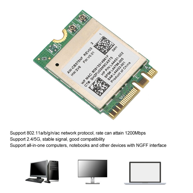 Network Card Wireless WLAN Universal for Bluetooth Computer Accessories M.2