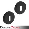 Decoranddecor 54mm Round Key Rose Aluminium - Standard Escutcheon (Matt