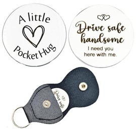 Anniversary Birthday Gifts for Husband Boyfriend Drive Safe Gift Handsome I Need You Here with Me Pocket Hug Token for BF Fiance Christmas Valentines Day Gifts Hug Tokens Keepsake