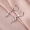 VASSAGO Lucky Amulet Italian Horn Dangle Earrings for Women Stainless