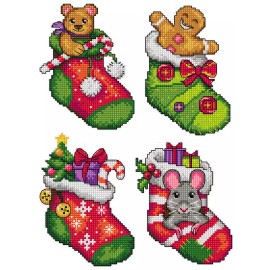 Crafting Spark Christmas stockings 150CS Crafting Spark Counted Cross-Stitch Kit