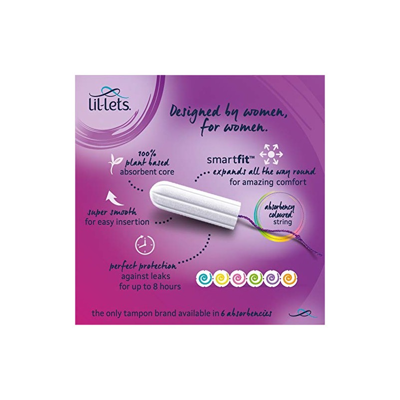 Lil-Lets Non-Applicator Super Plus Extra Tampons, 28 Count (1 Pack),