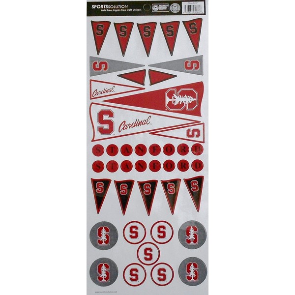 Sports Solution Stanford Cardinal Pennant Stickers