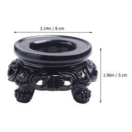 Jowxsx Black Wooden Display Stand for Crystal Sphere Quartz Ball Holder Hollow Wood Stand Base for Crystal Ball Sphere Globe Stone Decoration Display Pedestals Display Stands