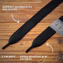 LaceHype Premium Thick Shoelaces for Campus [20 mm Wide] Tear-Resistant Shoelaces Replacement Polyester Shoelaces for Trainers, Sports Shoes