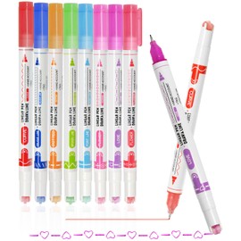 Curve Highlighter, Pack of 8 Colourful Highlighter Pens, Curve Highlighter Pen, Coloured Fluorescent Pens, Marker Pen for Diary, Bible Planner, Notes, School, Office Supplies