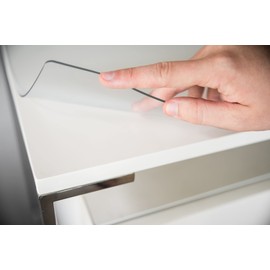 ExactMade - Clear Table Protector, USA Made, Safe, 15.75 x 21.5 Inch (2 Count), 2mm Thick Ultra Clear Smooth Vinyl, Plastic Clear Table Pad for Makeup Table, Clear Table Cover for Bedroom Dresser