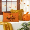 FUYUCHEN Happy Thanksgiving Pillow Cover 12x20 Inch Fall Pumpkin Leaves